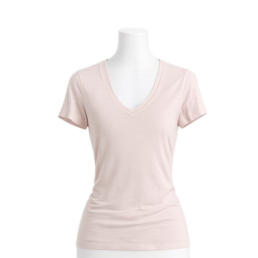 Michael Stars Women’s Blush Pink V-Neck Short Sleeve Tee - One Size